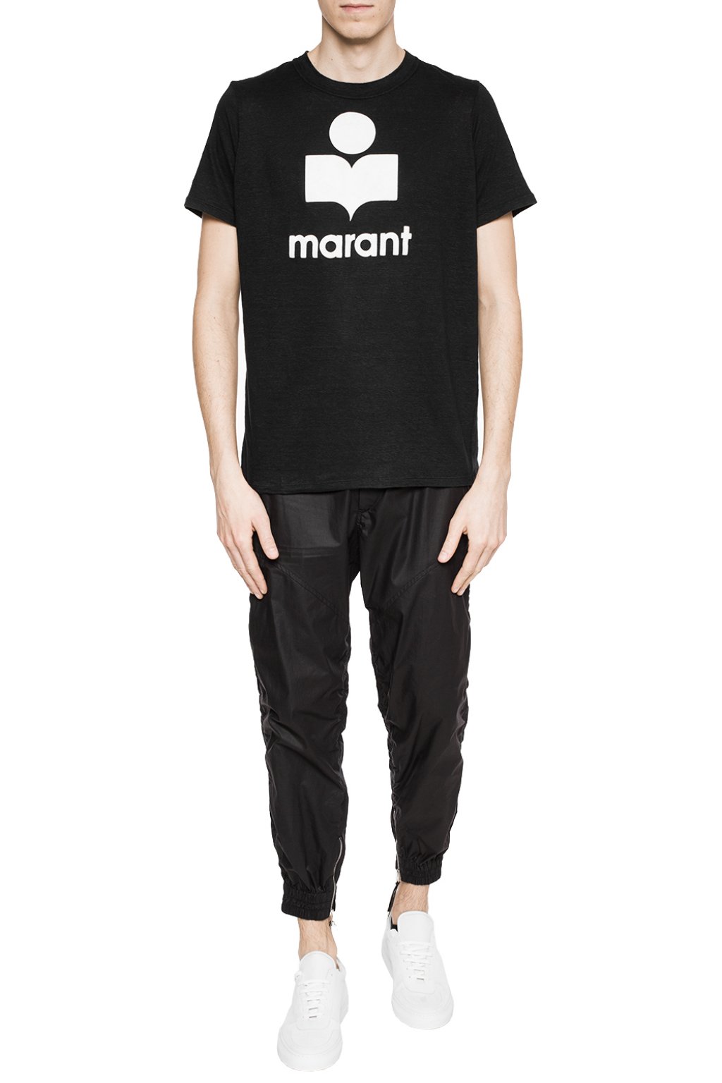 ISABEL MARANT｜LONG-SLEEVED ROUND NECK T-SHIRTS (KIEFFER Kieffer Tee-Shirt Man white | ISABEL MARANT Official online